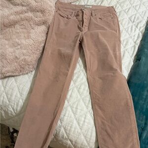 Pink corduroy free people jeans